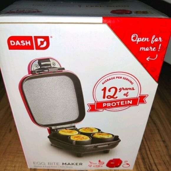 DASH Egg Bite Maker Fast Heating w/ 4 Silicone Mol - Picture 1 of 10